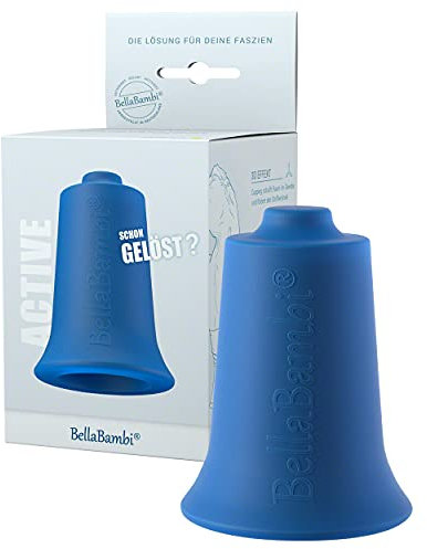 BellaBambi® Maxi solo Schröpfglas | perfekter Faszien & Triggerpunkt Cup für größere Körperregionen | bei Verspannung von Rücken & Oberschenkel | Made in Germany | Intensität Active - Signalblau