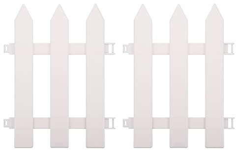 YARNOW 2st Der Zaun Weißer Grenzzaun Lattenzaunkante Kleiner Rasenzaun Einfassungen Lattenzaun Zaunlatten Kunststoff Terrasse Garten Landschaftszaun Gartenzaun Tor Miniatur Plastik Bonsai