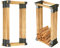 NAIZY Porte-bûches à Bois de Chauffage Range Bûches Extérieur Support D'empilage Robuste en Bois Galvanisé à Chaud pour l'intérieur et l'extérieur (Lot de 4)