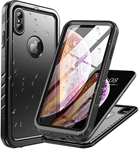 Cozycase for iPhone XS Max Waterproof Case - 360 Heavy Duty Full Body Protection/Shockproof/Dustproof/Double/Front and Back/IP68 Underwater/Protective XS Max Case with Screen/Camera Protector Slim