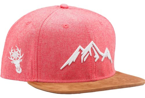 Shirtbunker Bergspitzen Snapback Cap • Bergstoff Allgäu Bavarian Wandern Edelweiß Cap • Allgaeuer Trachten Basecap verstellbar