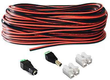 20m/65.6ft 2 Pin LED Strip Anschlusskabel LED Verbinder für SMD 3528 2835 5050 5630 einfarbige LED Streifen und andere DC 12V,24V LED Beleuchtung,led anschlusskabel