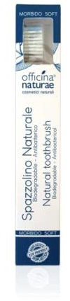Officina Naturae Brosse à dents bleu argent écologique écologique bio fabriquée en Italie végétalienne