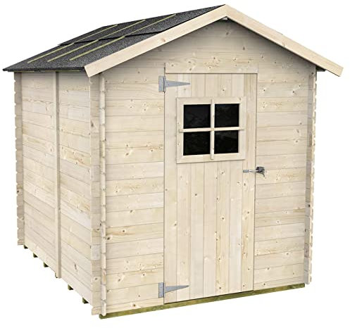 La zappa Casetta in legno con porta e finestra deposito da giardino per attrezzi Made in Italy 178 x 218 x h 203 cm