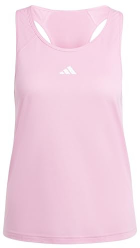 adidas Damen Train Essentials Minimal Branding Racerback Tank Top Tanktop, Bliss pink, M