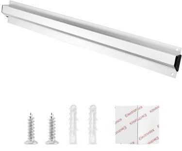 QWORK® 1 Stück Bonleiste Bonhalter Wandhalterung Aluminiumlegierung Klemmschiene für Catering Cafés Kneipen Bars (45cm)