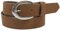fashionchimp Basic Damengürtel aus 100% echtem Leder, glänzende Gürtel-Schließe, Breite ca. 2,8cm, Made In Germany (Braun-Althea, 100/BW85)