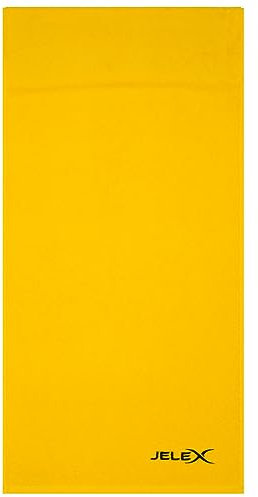 JELEX 100FIT Fitness Handtuch aus Baumwolle, mit Antirutsch-Schutz und Reißverschlusstasche aus Mesh-Material. Maße: 90 x 45 cm, in Schwarz, Royalblau, grau, türkis, armygrün und rosa (Gelb)
