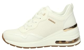 Skechers Damen Million Hotter Air Sneaker, Weiss/opulenter Garten, 39 EU