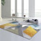 Fleckerlteppich Area Rug Grau blau gelb geometrisches Design Wohnzimmer Teppich Schalldämmung Anti-Rutsch Vorleger Teppich 170 x 240 cm