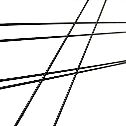 Tige en fibre de carbone, tige ronde en fibre de carbone, 6 pièces de tige en fibre de carbone diamètre 0,8 mm 1 mm 1,2 mm longueur de tige en fibre de verre noire 1000 mm barre d'isolation élastique