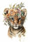 RICUVED Tiger Diamond Painting Erwachsene, 5D Blumen Tiger Diamant Painting Bilder Erwachsene, DIY Diamond Painting Bilder Tier Diamant Malerei Set für Wanddekoration 30x40cm