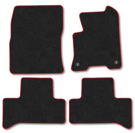 Mercedes EQA (2021+) Carpet Car Mats | Red Edge Trim Tailored Fit Floor Mats Full Coverage Protection Accessories Easy Clean Anti Slip Made in the UK