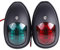 Fuworance 12 V/24 V Feux de Navigation pour Bateau Yacht Navigation Light Navigation Étanche pour Marine Bateau Yacht Marine Yacht LED Lumière Voile Lumière Marine Navigation Light Rouge Vert (Noir)