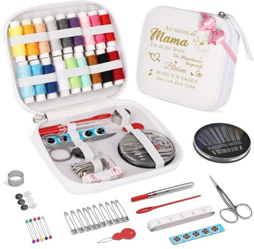 Coquimbo Muttertagsgeschenke für Mama Sie Nähset Reise Nähzubehör Nähzeug für Anfänger, Kinder und Reisende, Mini Nähset für Hause, Reise, Camping & Notfall