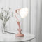 minifair Les Filles Lampe De Chevet,Dimmable Lampe De Bureau Col De Cygne Avec Muguet Acrylique Abat Jour,Lampe De Lecture Pour Chevet D'éTude De Chambre à Coucher Dortoir,Lampe Bureau Enfant Rose