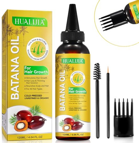 Boi Batana Öl für Haarwachstum, 100% Raw Batana Oil - Reines Organisches Batana-Haaröl Verhindert Haarausfall, Beseitigt Splissenden und Erhöht Glanz für Männer und Frauen (120ml)