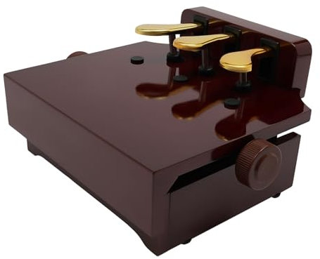 Gorgivous Klavier Pedal Extender, Pedalerhöhung Klavier Klavier Pedal Extender Bank für Kinder, Einstellbare Höhe Klavier Pedal Extenders Bank mit 3 Pedalen für Kinder entwickelt - Braune