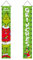 Letrero de porche de Navidad, 2 piezas de decoración verde para decoración de interiores y exteriores, banderas para Año Nuevo, fiesta, puerta, pared, oficina