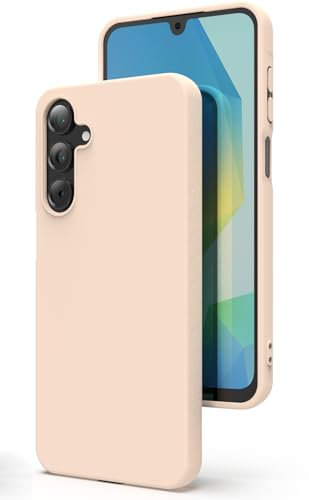 YATWIN Silicone Case for Samsung Galaxy A16 5G, Soft-Touch, Shockproof, DustProof, Antiskid Full Body Armour Phone Cover for Samsung Galaxy A16 5G - Light Pink