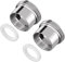 Yvyan Lot de 2 adaptateurs de robinet, filetage intérieur F18 vers filetage extérieur M22, adaptateur d'aérateur, idéal pour aérateur et lavabos (argenté, F18-M22)