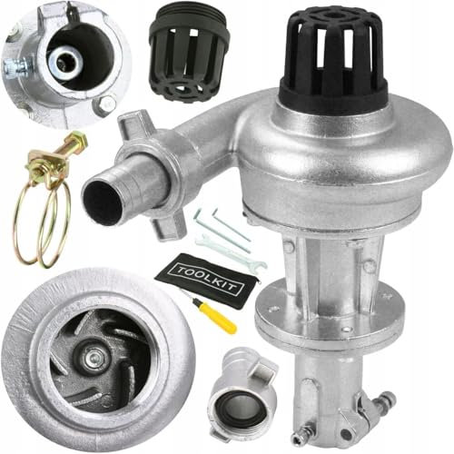 Testina Accessorio Pompa Acqua per Decespugliatore a Scoppio Tubo Ø28mm 9 Denti da 1-1/2 Pollice Pompa idrovora per Decespugliatore per Trasferimento Acqua