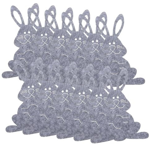 Cabilock 1 Satz Kaninchen Bestecktasche Besteck Essgeschirr Servierutensilien Festival Bestecktaschen Gabelschneider Taschen Ostern Party Abendessen Bankett Geschirr 12 Stück