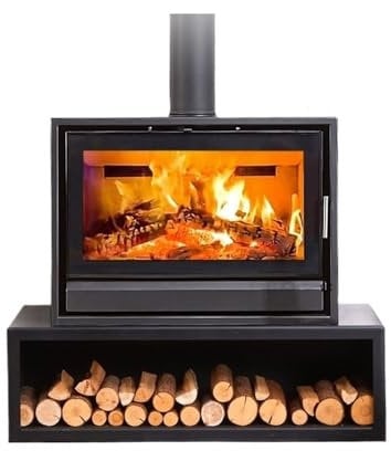 Holzofen Kamin, echtes Feuer, Holz-Heizofen, europäischer Stil, Stahlplatte, brennender Brennholzofen, Homestay-Villa-Heizofen Holzbeheizter Ofen(Groß)