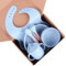 WYNStore - Light Blue Baby Weaning Set – Includes Straw Cup, Suction Bowl, Spoon, Fork, Suction Baby Plate & Bib - Ideal Toddler Feeding Set, Baby Registry Gift & Birthday Present - 7 Pieces