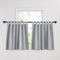 PONY DANCE Schlaufenschal 2er Set Blickdicht Fenstergardinen Kurz Verdunklungsvorhänge Kinderzimmer Junge Scheibengardinen mit Schlaufen H 120 x B 140 cm, Silbergrau