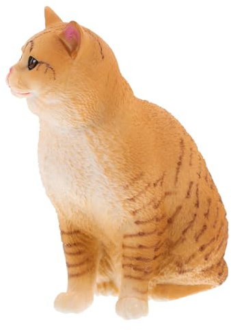 TOYANDONA Cat Statue Garden Cat Figurine Resin Outdoor Lawn Decoration Cute Ornament Desktop Shelf Home Decor Gift for Garden Lovers