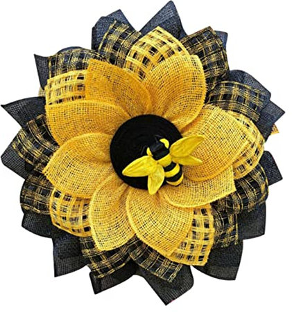 Bienen-Blumenkranz, Girlande, Frühlingstür zum Aufhängen, Zuhause, Party, Hochzeit, Dekoration