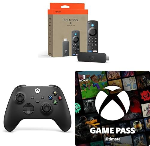 Amazon Fire TV Stick 4K + Xbox Carbon Black Controller + 1 Monat Game Pass Ultimate