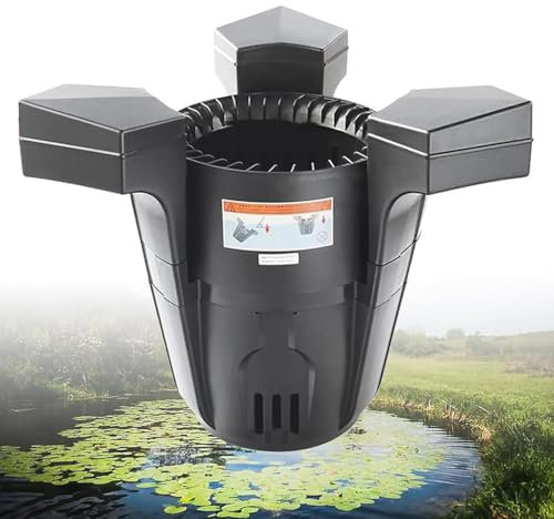 Skimmer de estanques flotantes con Bomba y Cable de 10 m - 43W/70W Skimmer de succión para Piscinas, estanques, Lagos - Limpiador de Piscinas automático, Extractor de Superficie, clarificador de 43W