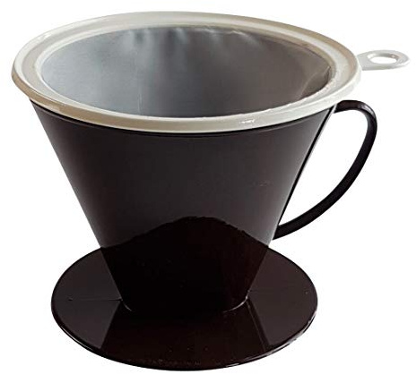 Sonja Plastic Kannenaufsatz für Kaffeefilter, French Press, 4-8 Tassen, Schwarz, 1900 ml