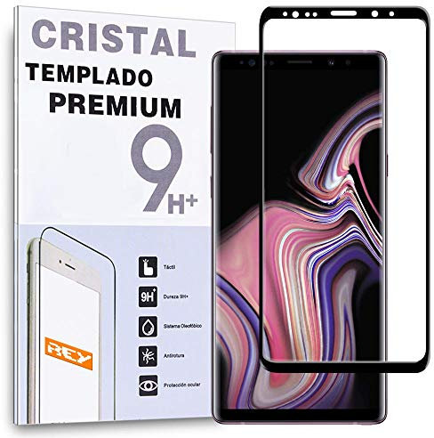 REY Verre Trempé 3D pour Samsung Galaxy Note 9, Noir, Protecteur d'écran qualité supérieure, Protection Complète, 3D, 4D, 5D