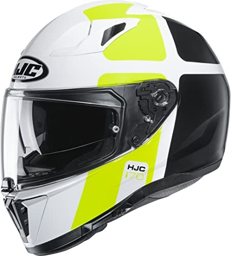 Motorradhelm HJC i70 PRIKA MC4H, Weiss/Schwarz/Gelb, XL