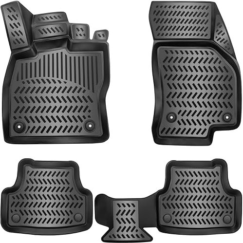 ELMASLINE 3D Gummimatten Set für Ford Ranger 2012-2022 | Extra hoher 5cm Rand | Zubehör Fußmatten