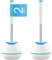 BOOMJOY WC-Bürste und Halter-Set, 2 Stück, Silikonborsten, Badezimmer-Reinigungsbürsten-Set mit Pinzette, blau