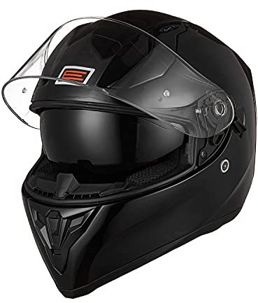 ORIGINE Casque de Moto intégral homologué ECE avec visière (Solid Matt Black, M)