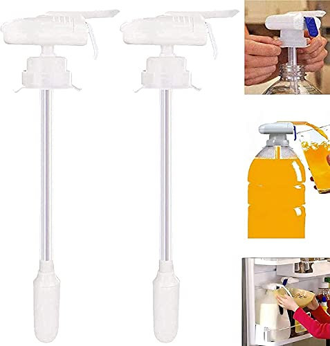 2PCS Automatic Drink Straw,Automatic Drink Dispenser Gadget,Spill Proof Portable Electric Tap Automatic Water Drink Dispenser Pumps for Milk Juice Beer Beverage Bottle Magic tap