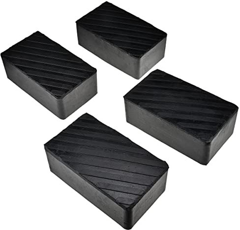 4× Gummiauflage Gummiklotz für Wagenheber 200x113x72mm Satz Gummiblock Hebebühne