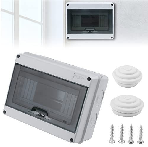 Aufputz Kleinverteiler - Sicherungskasten Aufputz 1 Reihig, Nizirioo Elektroinstallation Verteilerkasten Wasserdicht Schalter Ip65 Mit 8 Module, Unterverteilung Verteiler Kasten Für Außenbereichen