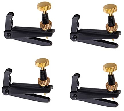 Vaguelly 4Stk Saiten Edelstahl Schwarz Tuning Vernickelt Fein/Teile Violinstimmer Profi-Ersatz Nickelstimmer Metallstimmer Rost - Praktischer Anti-/-/Stahl Für Mechaniken