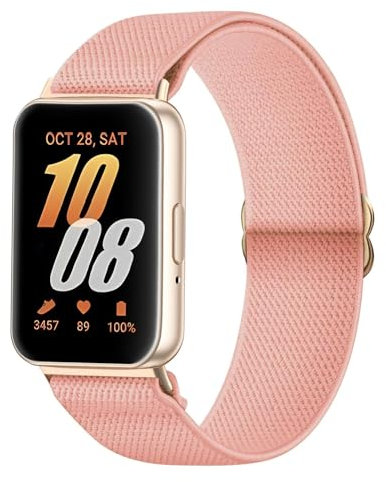 TUCOMO Elastische Nylon Armband Kompatibel mit Samsung Galaxy Fit 3, Loop Dehnbare Ersatzarmband Uhrenarmband für Samsung Galaxy Fit 3 SM-R390 Herren Damen