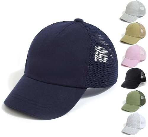 QIYIENDIAN Baby Kleinkind Baseballkappen einstellbar Sonne Hüte Dinosaurier Feste Farbe Hut Kinder Jungen Mädchen(Navy Blue,3-5Years)