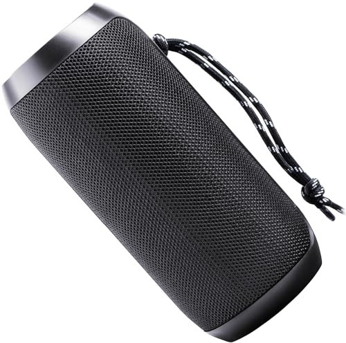 Defender® Bluetooth Lautsprecher Enjoy S100, Tragbarer Bluetooth 5.3 Speaker Musikbox mit Stereo-Pairing, MP3-Player, FM-Radio, USB/MicroSD, 1200 mA·h Akku, Schwarz