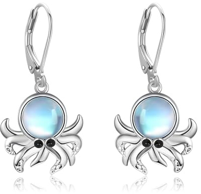 VONALA Quallen/Kraken/Schildkröten Ohrringe für Frauen 925 Sterling Silber Ozean Ohrringe Drop Dangle Ocean Jewelry