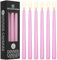 DECO EXPRESS Stabkerzen Set 6er, 10, 15 oder 50er, Lange Brenndauer bis zu 8 Std, Geruchslos (Rose Gold - 6er-Pack)