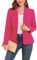 MINTLIMIT Blazers pour femmes – Blazer décontracté à manches longues ouvert sur le devant – Veste de travail de bureau Balzer avec poches 2025, rose vif, XL